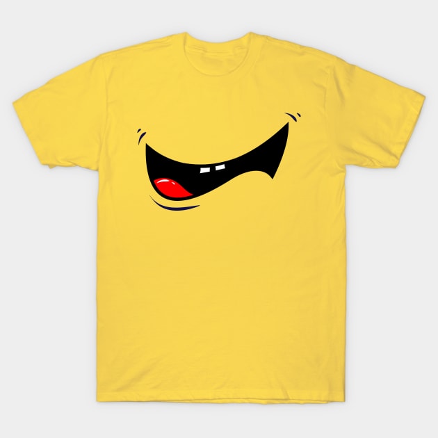 Big Face Mouth Smile T-Shirt by Shirtbubble